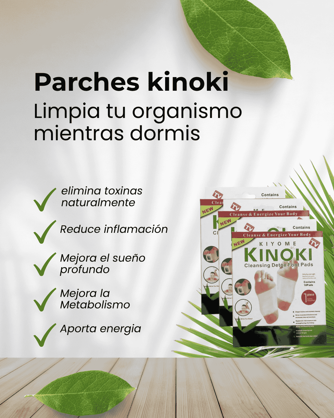 Parches Kinoki. Elimina toxinas y despertá liviano